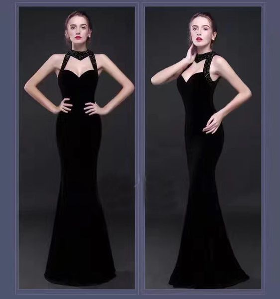 

summer casual women's dresses nightclub backless beaded dress, Black;gray