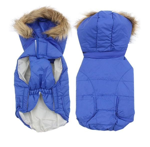 

dog apparel drop winter clothes jacket detachable plush hat warn cotton padded small outdoor coat