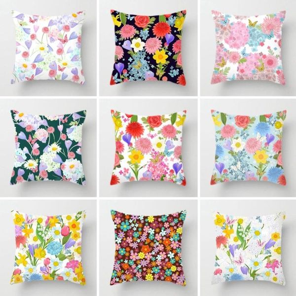 

cushion/decorative pillow colorful flower print cushion covers 45x45 polyester throw pillows home decor sofa bed chair car decorative