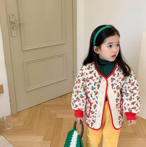 

jackets 2021 wholesale girls boys printed thicken coat winter cotton full sleeve kids coats 2-7 years pw7, Blue;gray