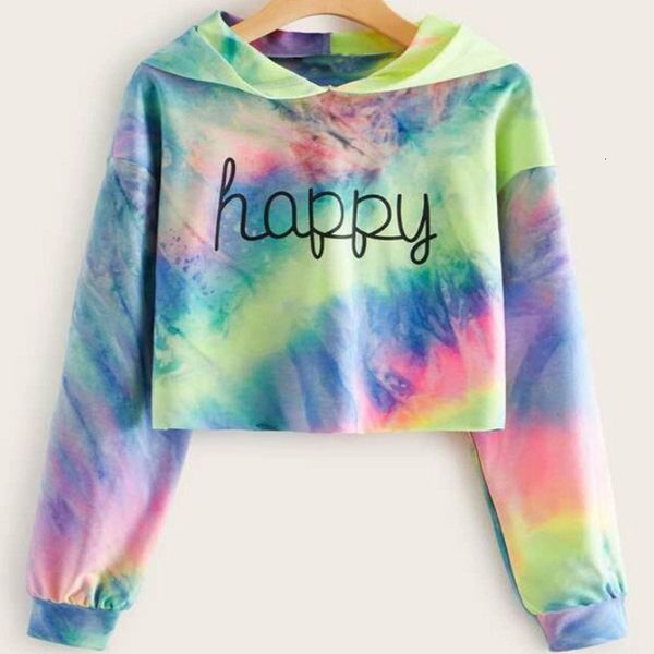 

2021 autumn long sleeve sweater tie dyed printed hat t-shirt top, Black