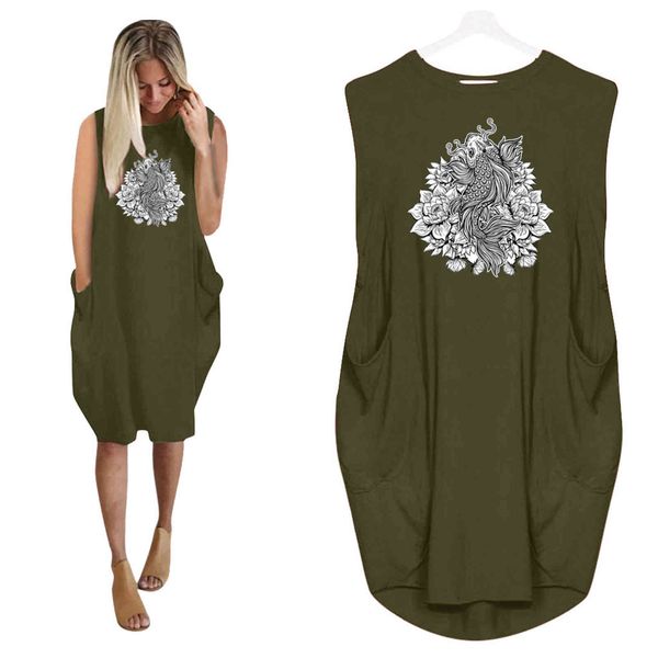 

casual dresses european and american printed skirt, dressed in solid casual pocket with no summer plus size sleeves o56t, Black;gray