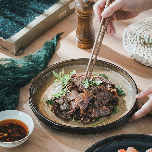 

dishes & plates creativity stoare plate kiln change glaze western steak dish dining table deskmain course european home kitchen tablewar