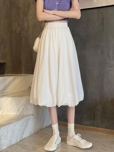 

spring white skirts women's high-waisted long bud skirt, Black