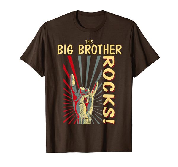 

this big brother rocks vintage retro concert 70s 80s t shirt, White;black