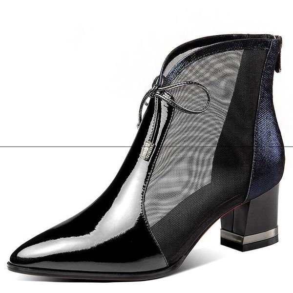 

sandalias women high heels summer pointed pumps sandals female shoes breathable mujer dress, Black