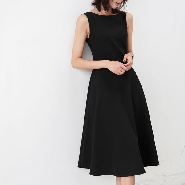 

dress adjustment and extension of the line female black sleeveless waistbands dressed christmas party women's clothes, Black;gray