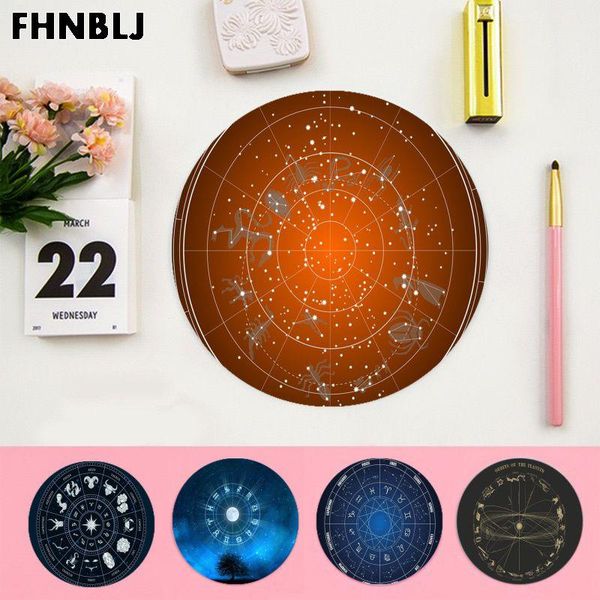 

mouse pads & wrist rests cool fashion twelve constellations art gamer play mats round gaming mousepad anti-slip lappc mice pad mat
