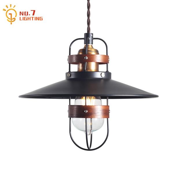 

pendant lamps japanese retro industrial edison wood art lights creative individual home decor loft salon cafe bar bedroom restaurant
