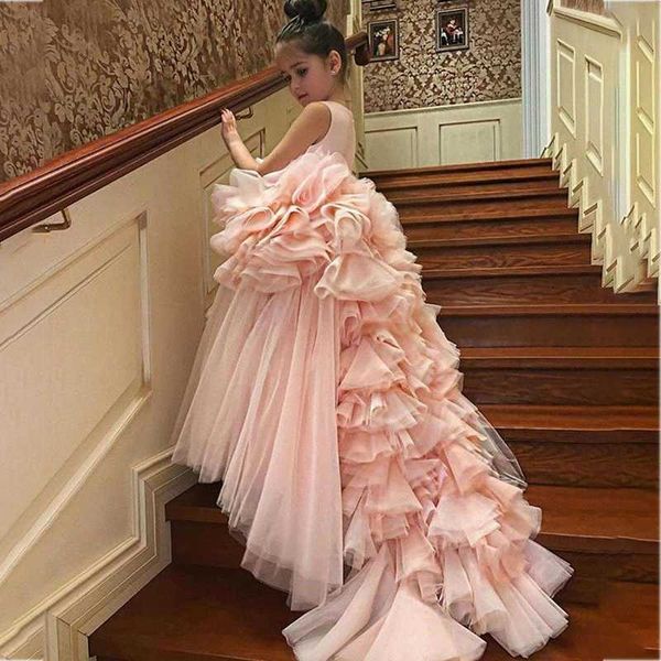 

girl's dresses pink princess flower girl for wedding puffy skirts girls birthday party gowns prom wear first communion, Red;yellow