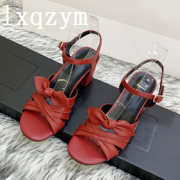 

sandals spring summer mules brand desginer slides casual shoes women high heel bow tie female handmade, Black