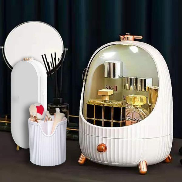 

storage boxes & bins fashion cosmetic box makeup drawer organizer jewelry nail polish large capacity container desktop