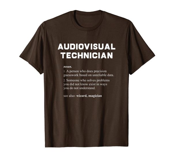 

Audiovisual Technician - Funny Dictionary Definition T-Shirt, Mainly pictures
