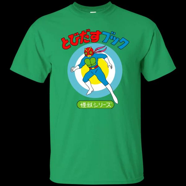 

anime, manga, tokusatsu, japanese, retro, comic, anime, superhero, t-shirt, White;black