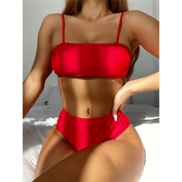 

printed high waist bikini women swimwear female swimsuit three-pieces bikini set with dress bather bathing suit swim k2808