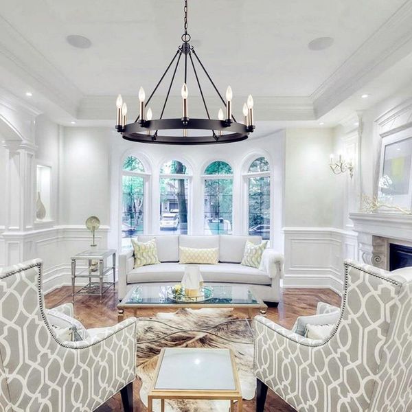 

chandeliers black retro led iron chandelier vintage simple design home decor wrought loft for living room bedroom kitchen foyer
