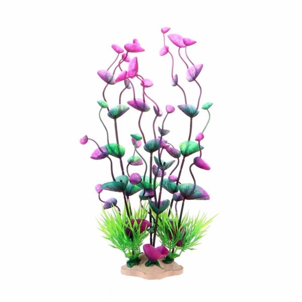 

decorations pvc fish tank aquarium decor green artificial plastic underwater grass plants accessories decoration for 24cm