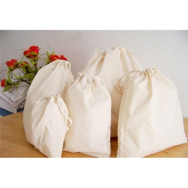 100 pcs Alta Qualidade Pequenos sacos de algodão inteiro 8 * 10 cm bolsas de presente barato saco de cordão barato para armazenamento de jóias de pulgles