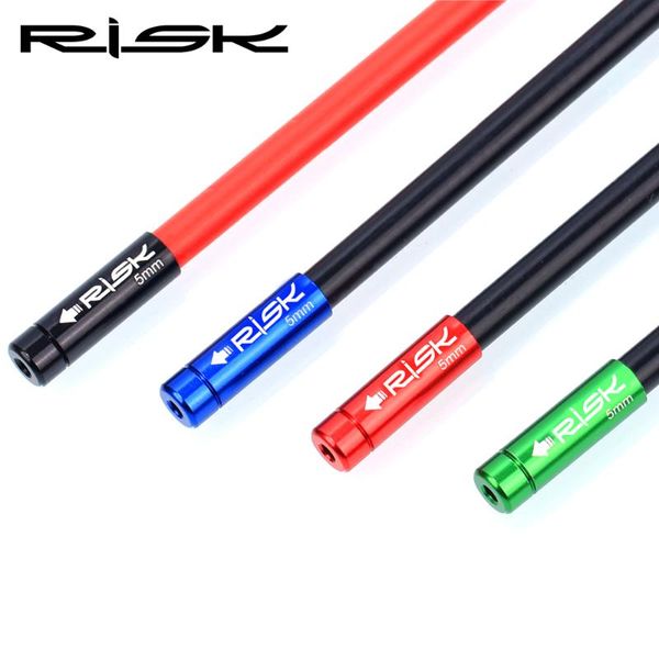

tools risk 10 pcs 4mm/5mm aluminum alloy bicycle derailleur shift brake cable end cap housing ferrules crimps wire tip dust cover