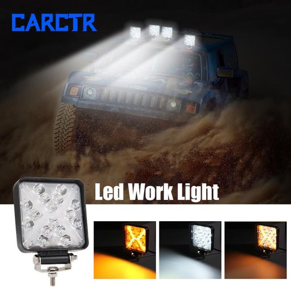 

working light carctr car led work front 168w off road 4 inch square round bifocal lens lights automobiles parts