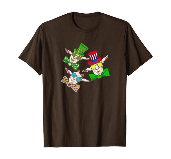 

three cheeky crazy funny goats adorable goat lover t-shirt, White;black