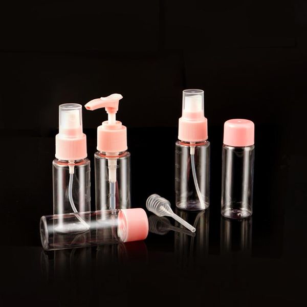 

pcs pink/blue travel mini makeup bottling set face lotion water perfume transparent empty refillable container bottles storage & jars
