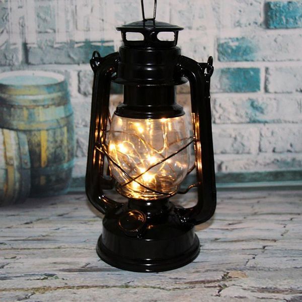 

party decoration ly retro antique oil lamp electric lantern handheld candle light night lights bedroom warm lighting table