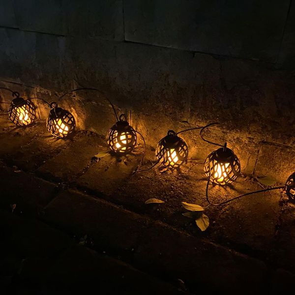 Stringhe 8 lampadine a LED Stringa di luce solare Impermeabile Decorazione del giardino esterno Fata Casa Illuminazione natalizia Lampada ghirlanda di nozze