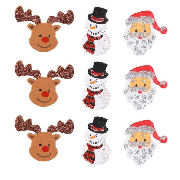

80pcs self-adhesive christmas glitter stickers snowflake santa claus elk sticker gift wrap