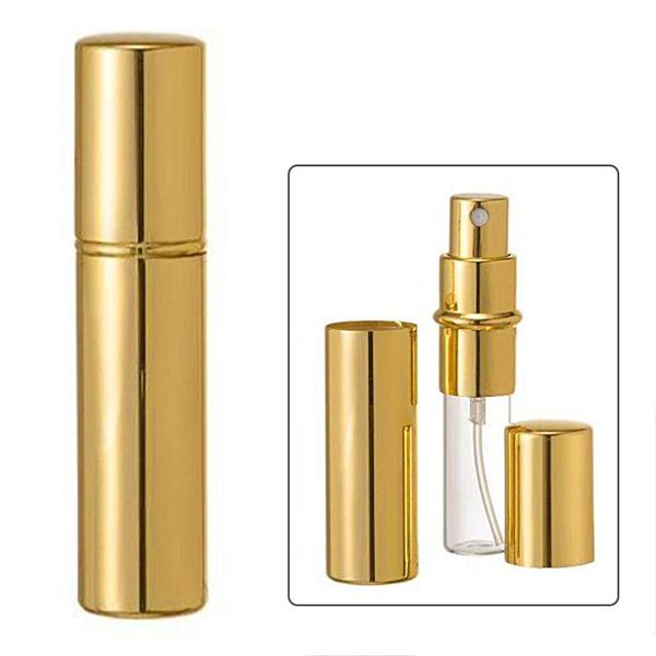 

ml gold refillable perfume bottle portable mini spray atomizer empty packing bottles
