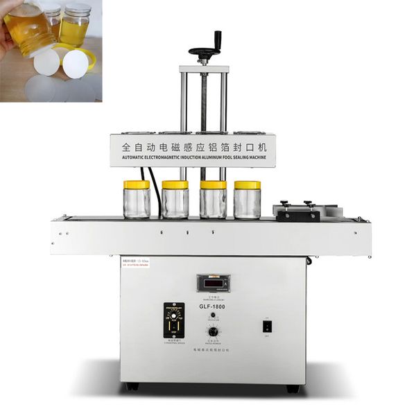 Máquina de selagem eletromagnética vertical para a garrafa de vidro selam o equipamento de vedação de alumínio da folha de alumínio