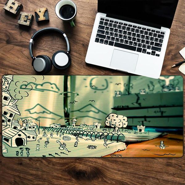 

mouse pads & wrist rests book wallpaper halloween gift computer gamer pad 700x300x3mm padmouse mousepad ergonomic gadget office desk mats