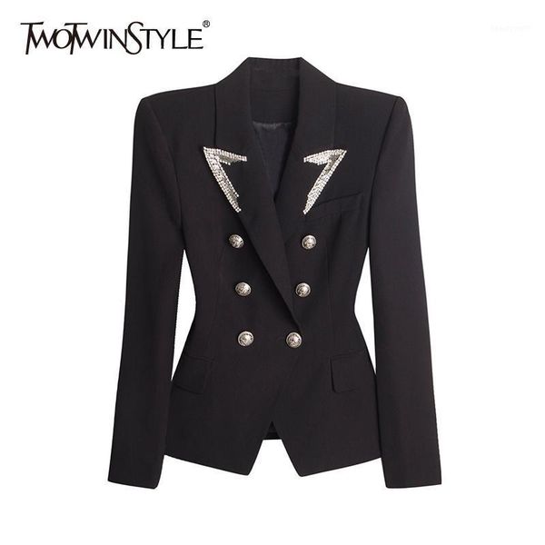 

sequins elegant blazer for women notched collar long sleeve tunic large size blazers female 2021 autumn fashion women's suits &, White;black