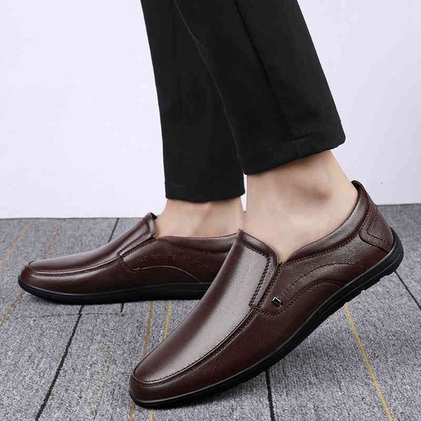 

dress shoes genuine leather men luxury casual slip loafers moccasins retro black brown male driving big size 37-46 smso