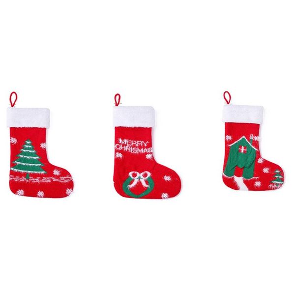 

christmas decorations mink wool knitted stockings festival plush decoration socks candy bag gift window pendant