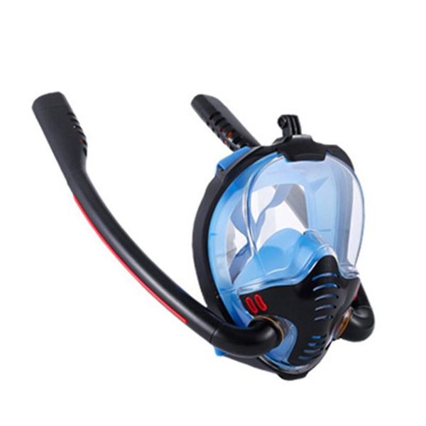 

diving masks dual tube snorkel snorkeling mask anti-fog anti-leak full face scuba swim gear adults goggles