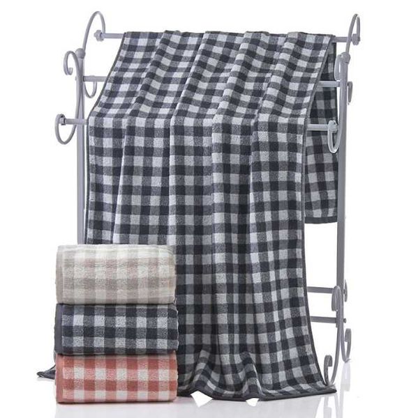 

towel bath towels for adults cotton large 70x140cm plaid terry beach shower sauna bathroom serviette de plage