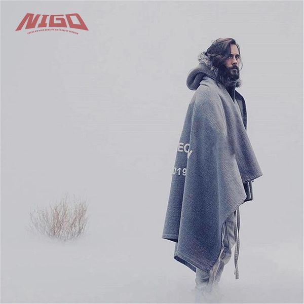 

blanket cape 170cm x 120cm code@f5 men's vests, Black;white