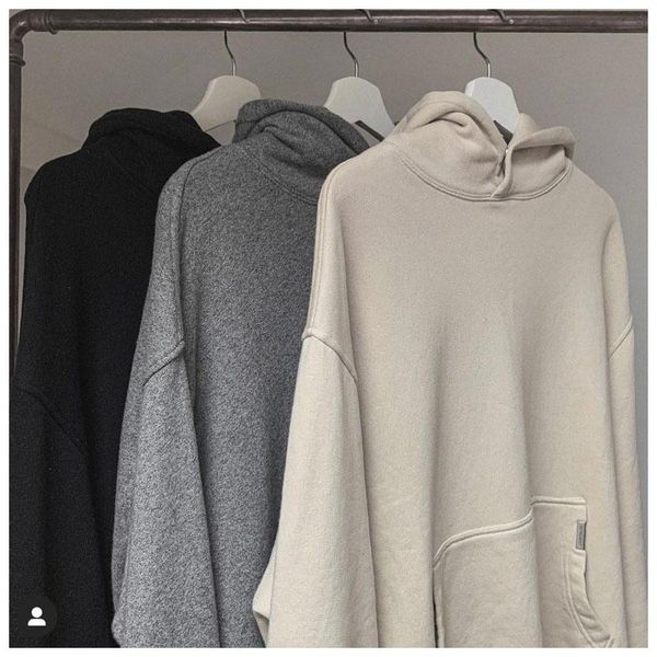 

men's hoodies & sweatshirts european style high street represent autumn and women's hoodie retro washed old black gray solid color