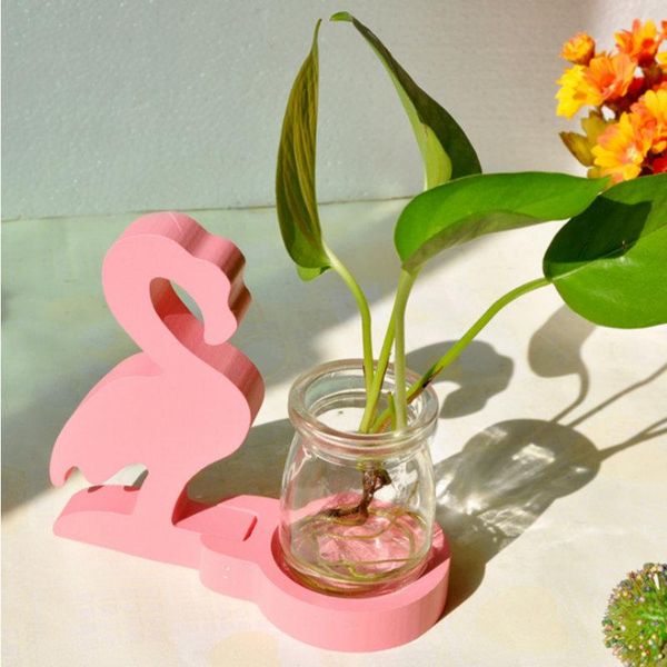 

vases home decoration creative glass vase living room office desk wooden craftwork