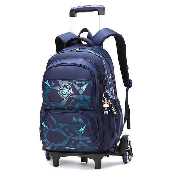 Schulbeutel 2022 Kinder Wasserdichte Wagen auf Rädern rollen Rucksäcke für Teenager Jungen extra Capacity Schoolbag