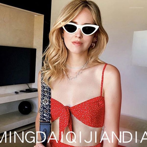 

sunglasses klbs mirror fashion brand designer cat eye women female black lady sun glasses small oculos feminino de sol, White;black