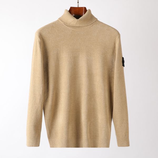 

cptoney astone is lan d men's sweaters designer high collar, White;black