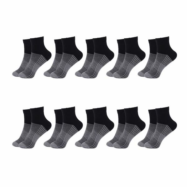 

men's socks 10 pairs cotton middle tube sports casual leisure crew for men set fashion breathable man wholesale, Black
