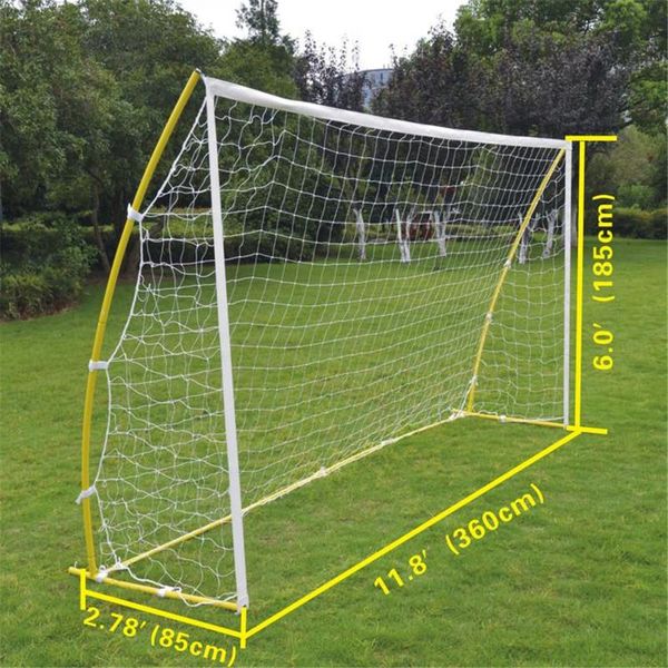 

fencing, trellis & gates outdoor portable football training soccer goal garden 12' x 6' net nelon sport (with frame)