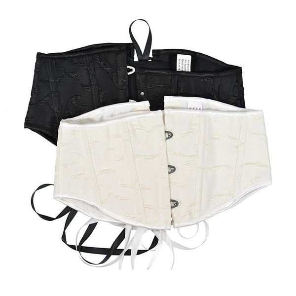 

women's shapers lolita short corsets waist trainer, Black;white