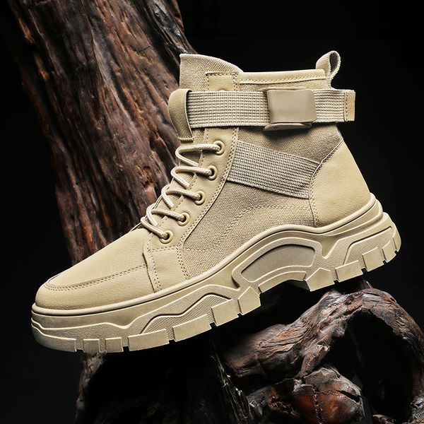 

martin boots men's shoes autumn and winter high british wind work clothes desert combat training military, Black