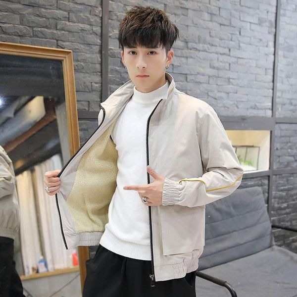 

men's jackets wwkk 2021 men fleece bomber jacket hip hop letter design slim windbreaker pilot coat winter streetwear, Black;brown