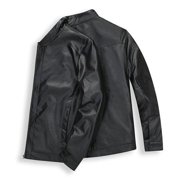 

men's fur & faux 2021 large size 8xl arrival leather jackets jacket male outwear coats winter keep warm pu coat cashmere, Black