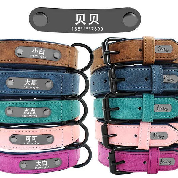 

factory pet husky large golden collar legal fight dog tag identity card a4gi